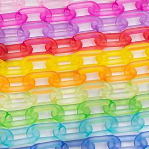 Cadena Larga de Resina, Estilo Moderno, Mezcla de Colores, Punk, Hueca, Grande, Gruesa, de Varias Piezas, Decoración para el Hogar, Hecha a Mano - Product Image 1