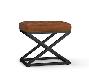 Modern Minimalist Square Stainless Steel Lightweight Home Stool Ottoman <b>Pouf</b> <b>Storage</b> Furniture for Hotel Bedroom Dining Living - Product Image 1