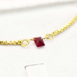 Garnet Quartz Slider <b>Bracelet</b> 6x4mm Tiny Gemstone <b>Adjustable</b> Dainty Handmade Charm Jewelry Gift Women - Product Image 3