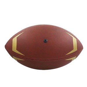 Ballon de rugby en cuir professionnel taille 9 avec motif diamant et impression sérigraphiée - Product Image 2