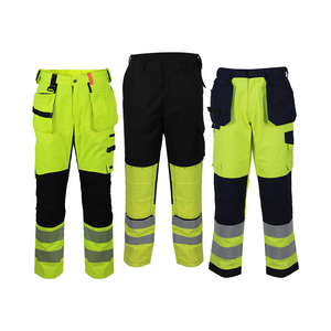 <b>High</b>-visibility Reflective ANSI CLASS 3 Waterproof Breathable Safety Work Cargo <b>Trousers</b> Custom Logo Unisex Multi Pockets - Product Image 1