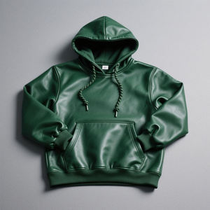 Sudaderas de cuero para hombre, ropa exterior moderna de cuero, adecuada para viajes, ropa de calle y uso diario, con un ajuste cómodo. - Product Image 3