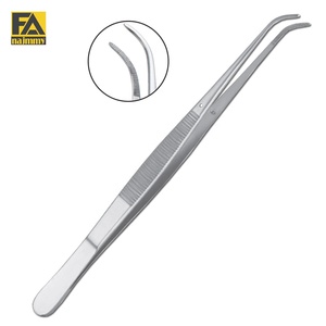 Pinces chirurgicales de haute qualité à pointe courbée et dentelée pour la chirurgie générale, instrument manuel certifié CE Classe I - Product Image 1