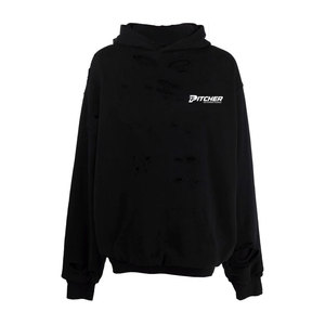<b>Top</b> Quality Premium <b>Distressed</b> Hoodies For Men Trendy Pullover With Adjustable Hood And Pocket - Product Image 1