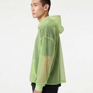 Sudadera con Capucha de Malla Transparente, Sudaderas Ligeras Transparentes, Fabricación Personalizada de Sudaderas con Capucha de Malla Transparente, Unisex - Product Image 4