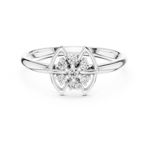 Anillo Moissanite Redondo 10K en Oro para Compromiso y Matrimonio - Product Image 4