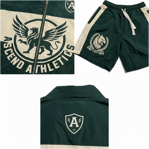 Sustainable Lightweight Printed <b>Summer</b> Casual Track Suit Breathable Nylon Zip Windbreaker <b>Jacket</b> Shorts Crinkle 2-Piece - Product Image 4