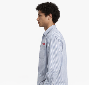Camisa de Vestir Personalizada para Hombre, Manga Larga, a Rayas, con Botones, Estilo Casual de Negocios, con Logotipo Bordado - Product Image 3