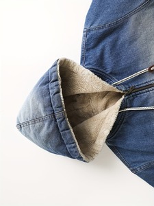 Most Comfortable Custom Color Men Denim <b>Jackets</b> For Sale Good Quality Zipper Closure Winter Casual Thick Sherpa Lining - Product Image 3