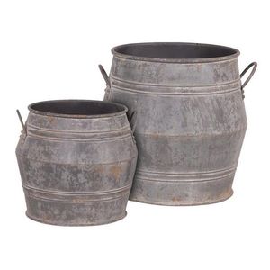 Maceta de Hierro Galvanizado al por Mayor con Asas, Forma Personalizada para Hogar, Jardín Exterior, Maceta Decorativa para Flores - Product Image 1