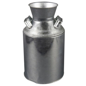 Simple Design <b>White</b> Wash Galvanized Flower Vase With Handles High Quality Flower Vase For Best Exporter In India - Product Image 5