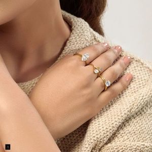 Anillo de diamante solitario marquesa cultivado en laboratorio, certificado IGI, de color D a F, 2.00 ct, en oro, plata, amarillo, blanco, rosa, con brillo radiante y atemporal. - Product Image 1