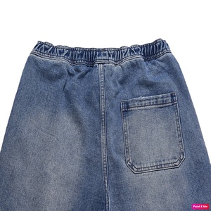 SENSEL SPORTS 2026 Nouvelle Collection – Short en Jean Vintage pour Homme, Taille Basse, Coupe Droite, Décontracté, 100% Coton Lavé Foncé - Product Image 3