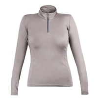 Nouvelle veste de sport pour femme, légère, à col montant, zippée, manches longues, couleur unie, séchage rapide, respirante, pour l'équitation