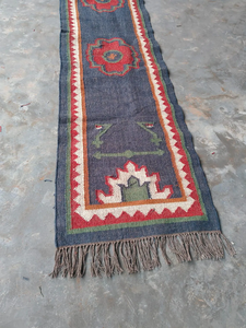 Colorful Geometric Southwestern Stair <b>Runner</b> Rug Navajo Style Boho Tribal Wool Carpet Rustic Farmhouse Hallway Decor <b>Runner</b> - Product Image 5