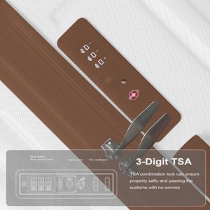 Set di Valigie Premium in ABS Marrone 3 Pezzi 20'' 24'' 28'' con Manico Multi-Posizione Ruote Silenziose Girevoli Approvato TSA - Product Image 6