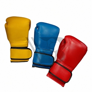 Factory Custom Breathable Unisex Kick Boxing <b>Gloves</b> High Quality Leather Lace-Up Closure <b>Moisture</b> Wicking Pro Training Laced - Product Image 3