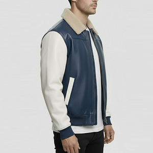 Vestes en cuir véritable marron pour hommes avec veste bomber en cuir noir véritable à capuche amovible pour hommes, veste d'hiver pour hommes - Product Image 3