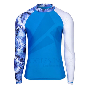 Maillot de bain anti-UV pour homme de qualité supérieure, à séchage rapide, compressif, en tissu extensible, pour le surf, les sports de plage, personnalisable OEM, manches longues - Product Image 3