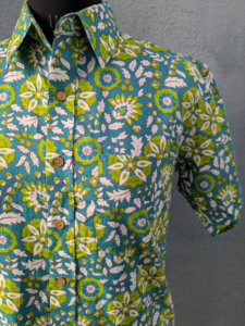 Camisa Casual de Algodón con Estampado Floral de Manga Corta para Hombre, Cuello Camisero, Estilo Veraniego - Product Image 6