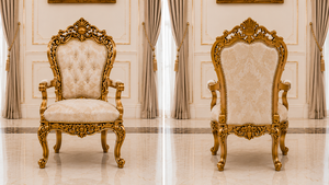 Luxury French Rococo King Style Wooden Solid Wood 8-Seater Complete Dining Room Set Customized DST HOME FURNITURE - Product Image 2