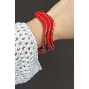 Bracelets en résine faits à la main avec un aspect élégant, accessoires de mode en cristal - Product Image 4