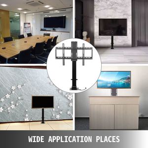 Supporto TV Motorizzato con Altezza Regolabile e Telecomando, Girevole per TV da 32-70 Pollici, Capacità 154 Libbre, Staffa TV da Ufficio - Product Image 2