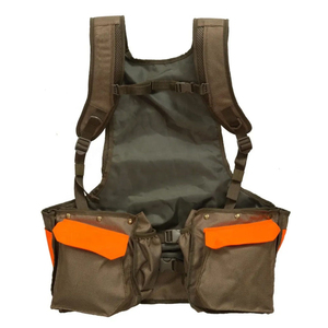 OEM Blaze Orange Hunting Vest with <b>Backpack</b> Multi-Pocket Upland Bird Game Bag Adjustable Tactical Strap Vest Wholesale - Product Image 1