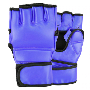 Gants de MMA en cuir sur mesure de haute qualité pour le karaté, les arts martiaux, la boxe, le Muay Thai, l'entraînement au kick, avec logo personnalisé, demi-doigts - Product Image 3