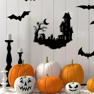 CIFbuy Arte de Pared de Hierro con Calavera Gótica, Decoración Vintage de Halloween para Uso en Interiores y Exteriores, Servicio de Recogida Disponible - Product Image 2