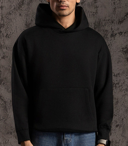 Sweat-shirt à capuche pour homme de qualité supérieure, personnalisé OEM, en mélange de coton, pull-over uni, sweat-shirt d'hiver respirant de qualité supérieure - Product Image 1