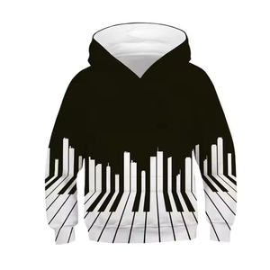 Sudadera con Capucha para Niños, Diseño 3D en Blanco y Negro, Transpirable, Ropa de Invierno para Hombre, Sudadera Informal de Manga Larga, MOQ Bajo - Product Image 4