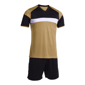 Conjunto de Camiseta de Fútbol con Bloques de Color, Cuello en V, Manga Corta, Uniforme de Entrenamiento, Ropa Deportiva de Equipo, 100% Poliéster, Absorbe la Humedad - Product Image 1