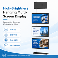 Sistem Layar LCD Tiga Panel untuk Daftar Properti Real Estat, Cocok untuk Pemasaran di Toko Agen Real Estat