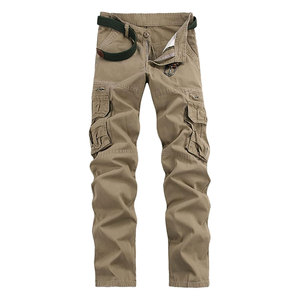Pantalon cargo homme de haute qualité en toile de coton, idéal pour l'extérieur, formel, long, avec taille élastique et cordon de serrage, respirant et imperméable - Product Image 1