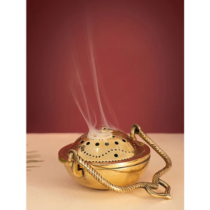 Carved traditional metal <b>silver</b> plated incense censer <b>burner</b> bowl with tray plate display set, available at wholesale prices. - Product Image 4