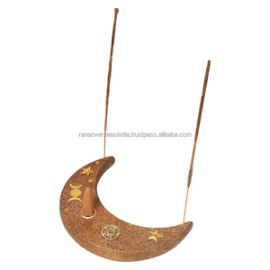 Handmade Wooden <b>Incense</b> <b>Holder</b> With Assorted Brass Inlay Design Ideal <b>for</b> Cones and <b>Sticks</b> Enhancing a Spiritual Ambiance - Product Image 6