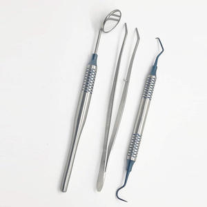 Set de Examen Dental de 3 Piezas, Kit de Diagnóstico Básico con Espejo, Explorador y Pinzas, Kit de Higiene Dental de Acero Inoxidable - Product Image 3