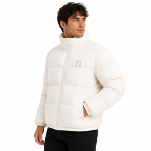 Vestes matelassées thermiques personnalisées pour hommes, col montant, fermeture éclair intégrale, vêtements d'extérieur décontractés d'hiver, streetwear rembourré, veste OEM pour l'extérieur - Product Image 4
