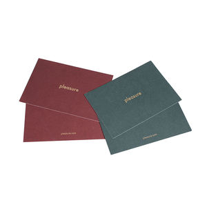 High Quality Custom Printed Kraft <b>Paper</b> Thank You Cards Gold Foil Stamping logo Gift Greeting Cards with Envelope - Product Image 2