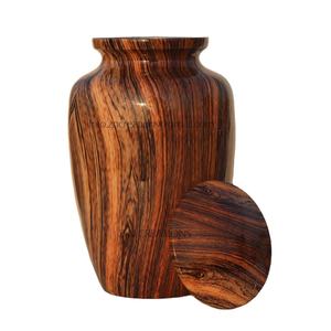 Best Quality Adult Urns Wooden Style Aluminum Cremation Urns for Human Ashes <b>Funeral</b> <b>Supplies</b> Urn at Wholesale Price From India - Product Image 1