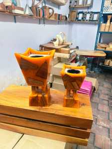 Vente en gros de brûleurs à bakhoor en bois AZ ENTERPRISES |   Porte-encens en résine arabe Oud, encens, myrrhe |   Écologique et traditionnel - Product Image 5