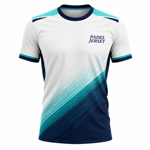 Camiseta de Pádel Personalizada OEM, Sublimada, Deportiva, de Secado Rápido, Transpirable, Uniforme de Equipo con Logotipo Personalizado - Product Image 4