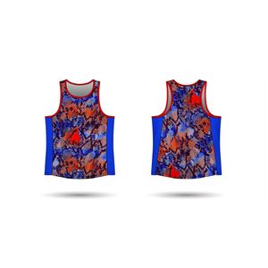 Men Graphic Sublimated Printed <b>Running</b> Tank Top Breathable Mesh Gym <b>Singlet</b> Quick Dry Sports Vest Custom Wholesale Sportswear - Product Image 5
