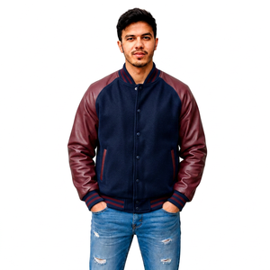 Blouson universitaire personnalisé avec bordures contrastées, fabricant de vêtements streetwear, fournisseur de vêtements en gros à marque privée - Product Image 2