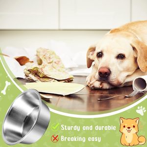 Tazón de Acero Inoxidable de Alta Calidad para Comida y Agua de Perros y Gatos, Ecológico, a Prueba de Fugas, Portátil, Apto para Lavavajillas, Duradero - Product Image 4
