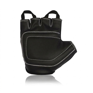 <b>Half</b> Finger Training Gloves Faux Leather Breathable Non <b>Slip</b> Gym Sparring Unisex <b>Slip</b> On Closure Black Best Sale High Impact set - Product Image 2
