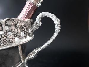 Designer Silver Ice <b>Bucket</b> with Double Handles <b>Beer</b> Tub Perfect for Entertaining Guests Home Bars Events And Drinks Chiller - Product Image 3