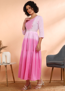 Vestido Largo de Algodón Bordado para Mujer, Corte en A, Estilo Informal, Secado Rápido, para Fiestas de Verano, Moda Moderna para Uso Diario, al Mejor Precio de Proveedor - Product Image 4