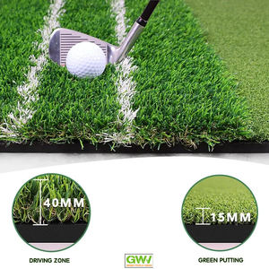 หญ้าเทียมสำหรับสนามหลังบ้าน/สนามไดร์ฟวิง/เครื่องจำลองการฝึกซ้อม GW Natural Green ขนาด 5'x4' แผ่นรองตีกอล์ฟสำหรับใช้งานกลางแจ้ง/ในร่ม - Product Image 2